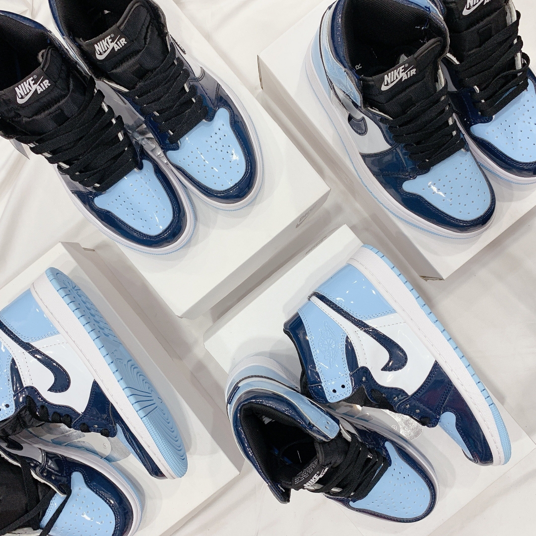 Gi&agrave;y thể thao nike UNC cổ cao xanh dương cực đỉnh