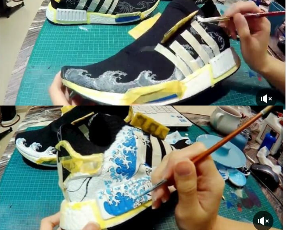 Chia ranh giới khi custom giày