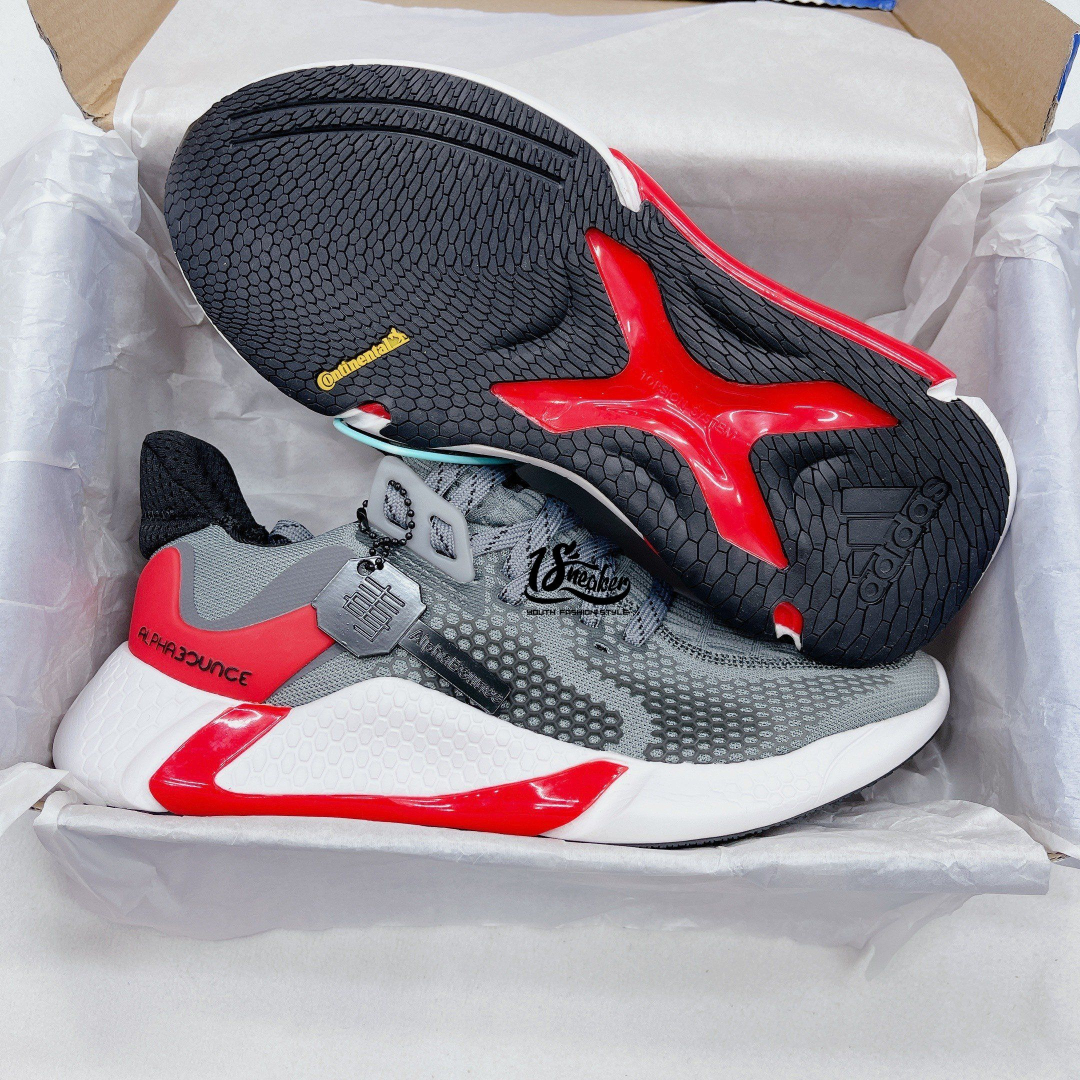 Adidas Alphabounce Instinct M Xám Đỏ Siêu Cấp