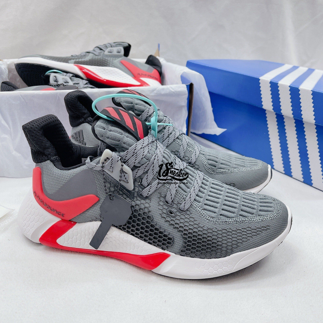 Adidas Alphabounce Instinct M Xám Đỏ Siêu Cấp