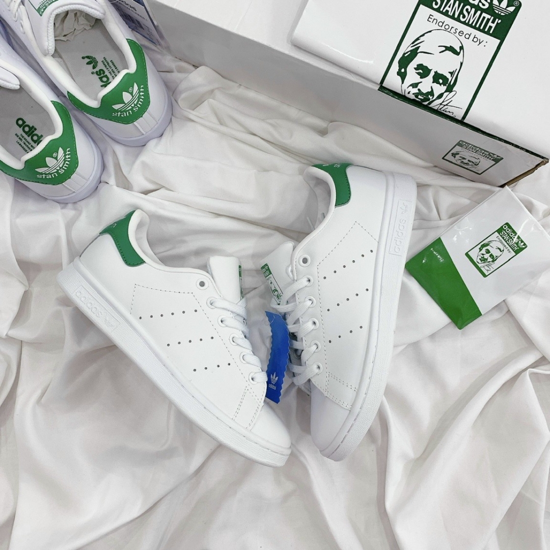 Giày thể thao adidas stansmith gót xanh rep 11 xịn xò