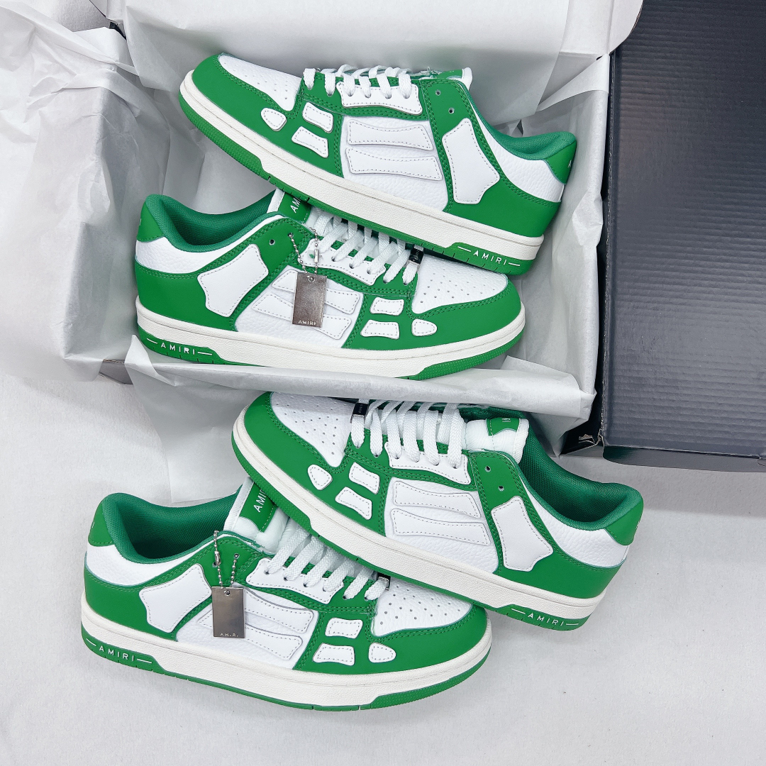 Giày Amiri Skel-top Low Green Xanh Lá Siêu Cấp