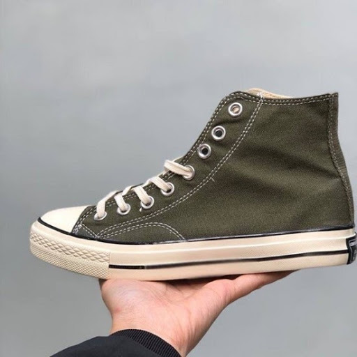 Giày Converse cổ cao xanh rêu thiết kế chuẩn form