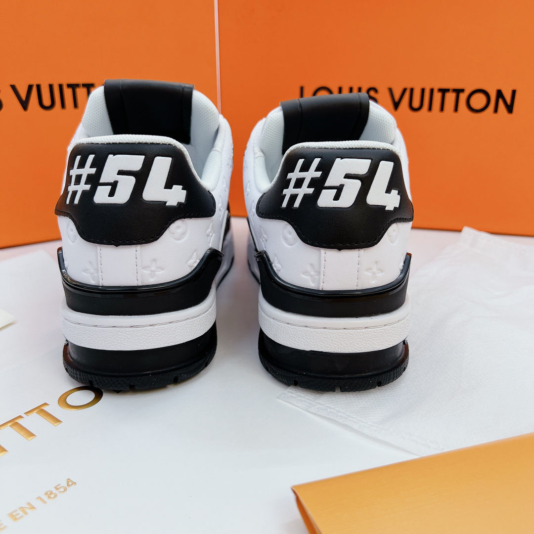 Giày Louis Vuitton Traniner Monogram Denim Black Siêu Cấp