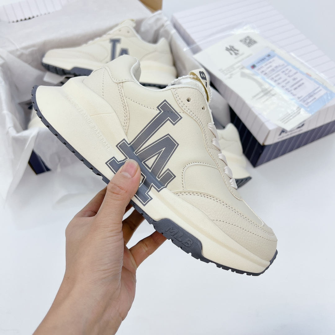 Giày MLB Chunky Runner Basic LA Dodgers Ivory Siêu Cấp