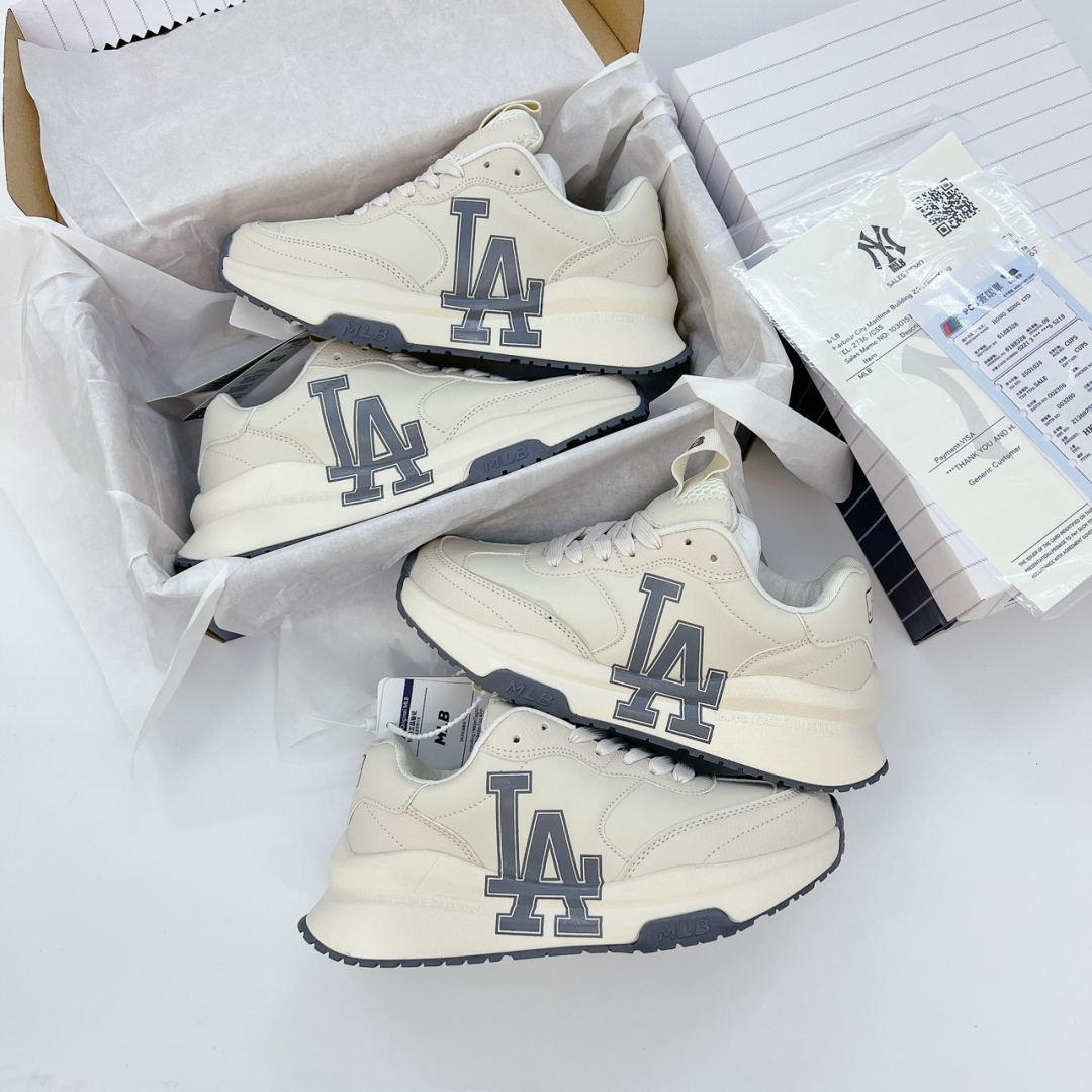 Giày MLB Chunky Runner Basic LA Dodgers Ivory Siêu Cấp
