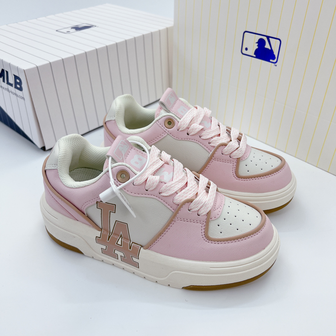 Giày MLB Chunly Liner Mid LA Pink Brown Siêu Cấp