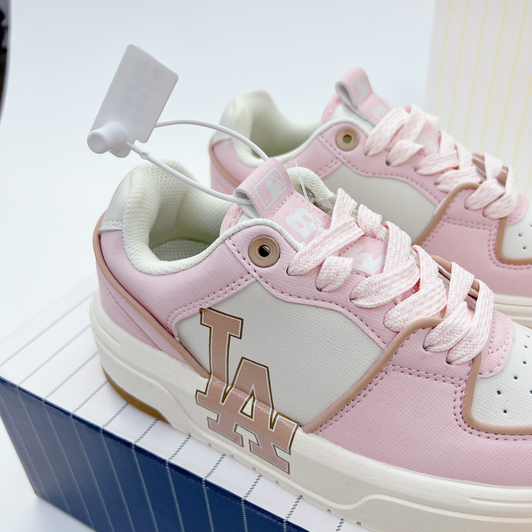 Giày MLB Chunly Liner Mid LA Pink Brown Siêu Cấp