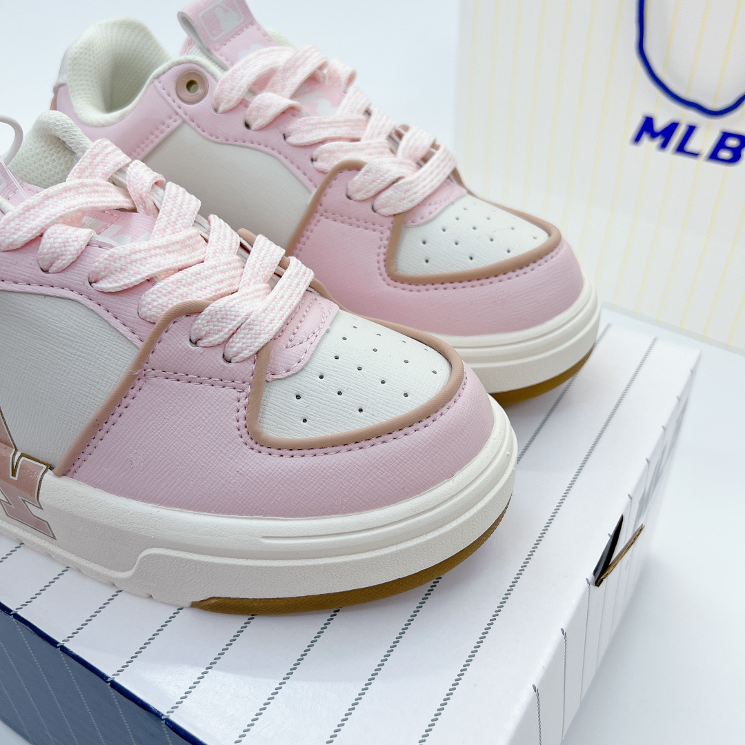 Giày MLB Chunly Liner Mid LA Pink Brown Siêu Cấp