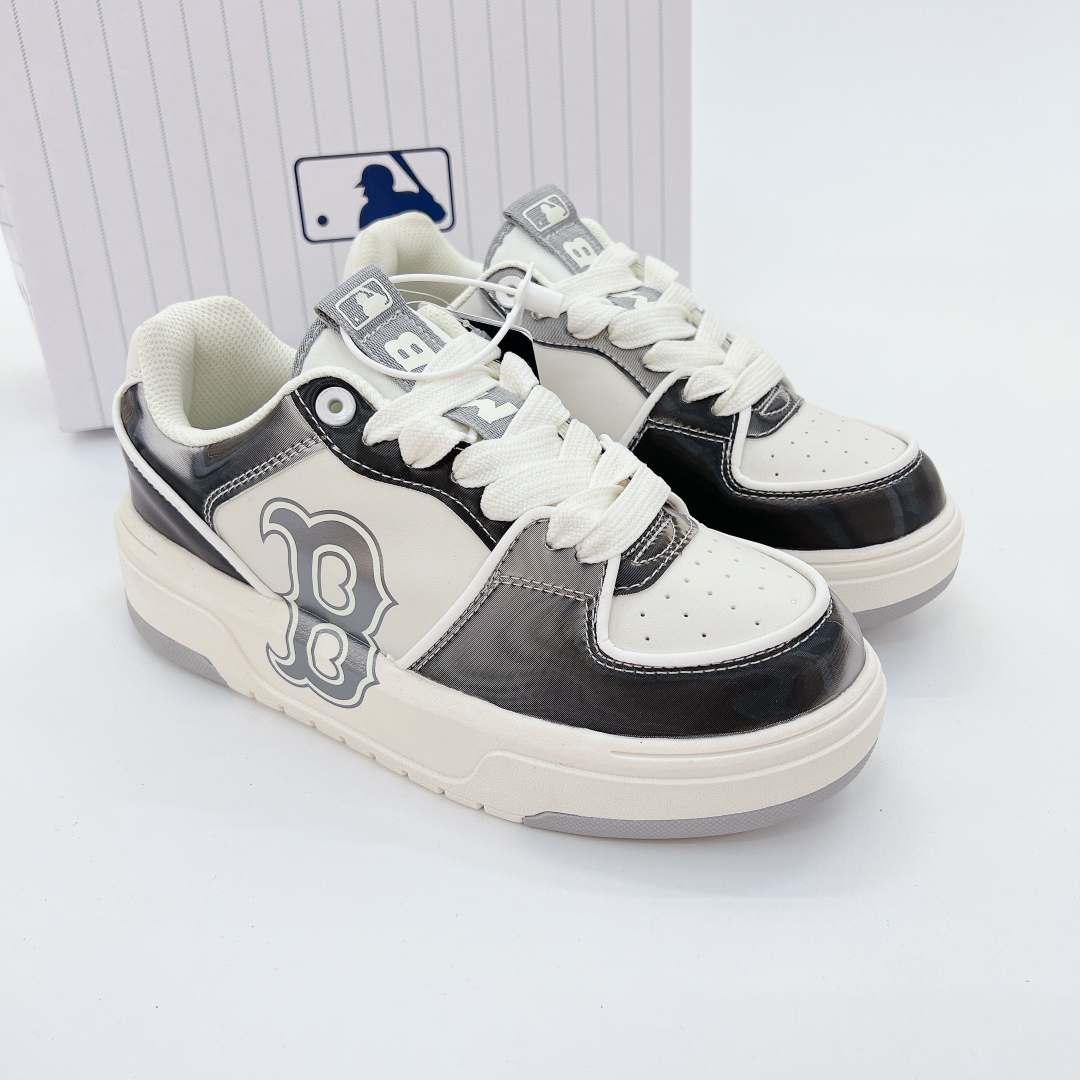 Giày MLB Korea Chunky Liner Hologram Red Sox Gray Siêu Cấp