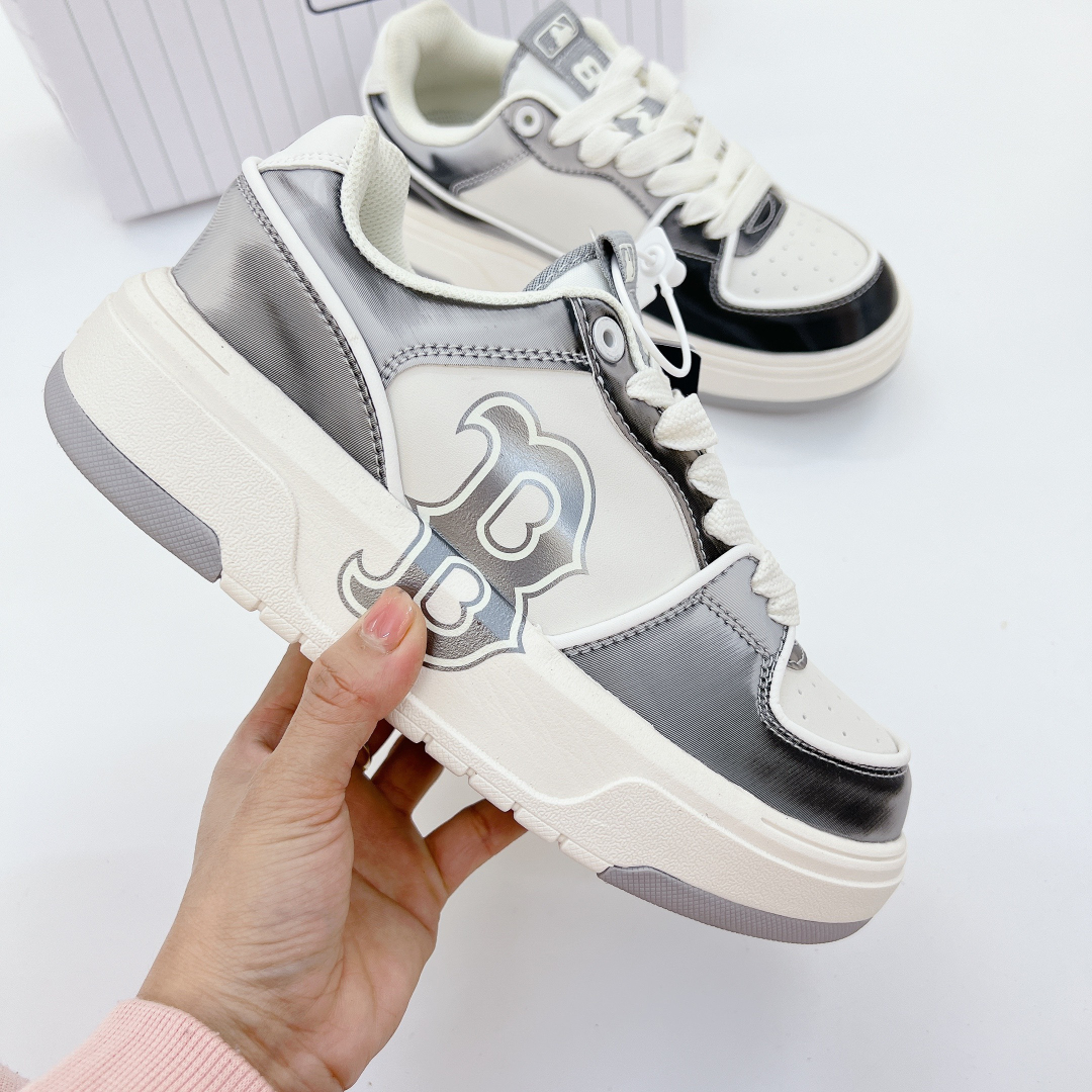 Giày MLB Korea Chunky Liner Hologram Red Sox Gray Siêu Cấp