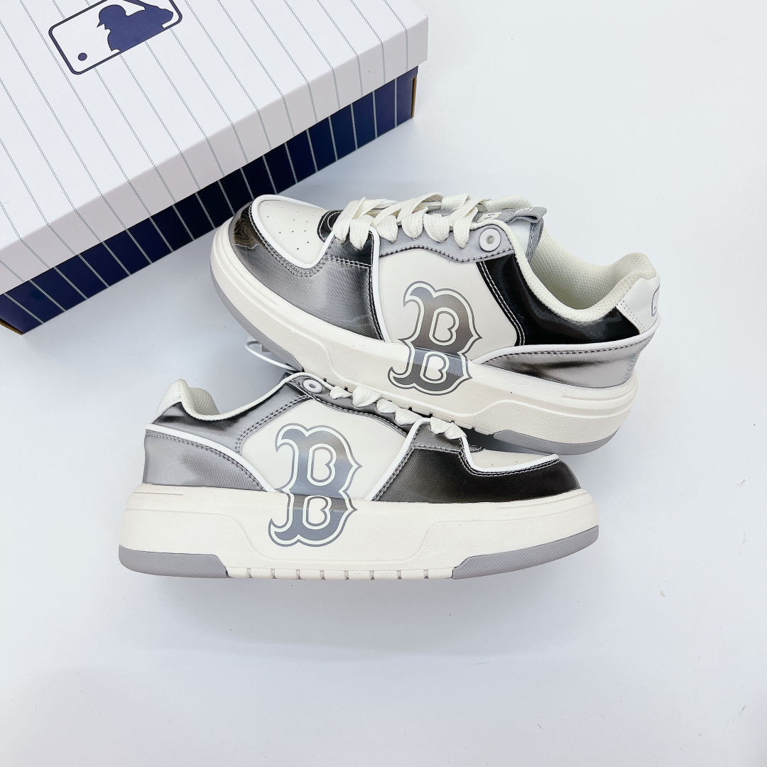 Giày MLB Korea Chunky Liner Hologram Red Sox Gray Siêu Cấp