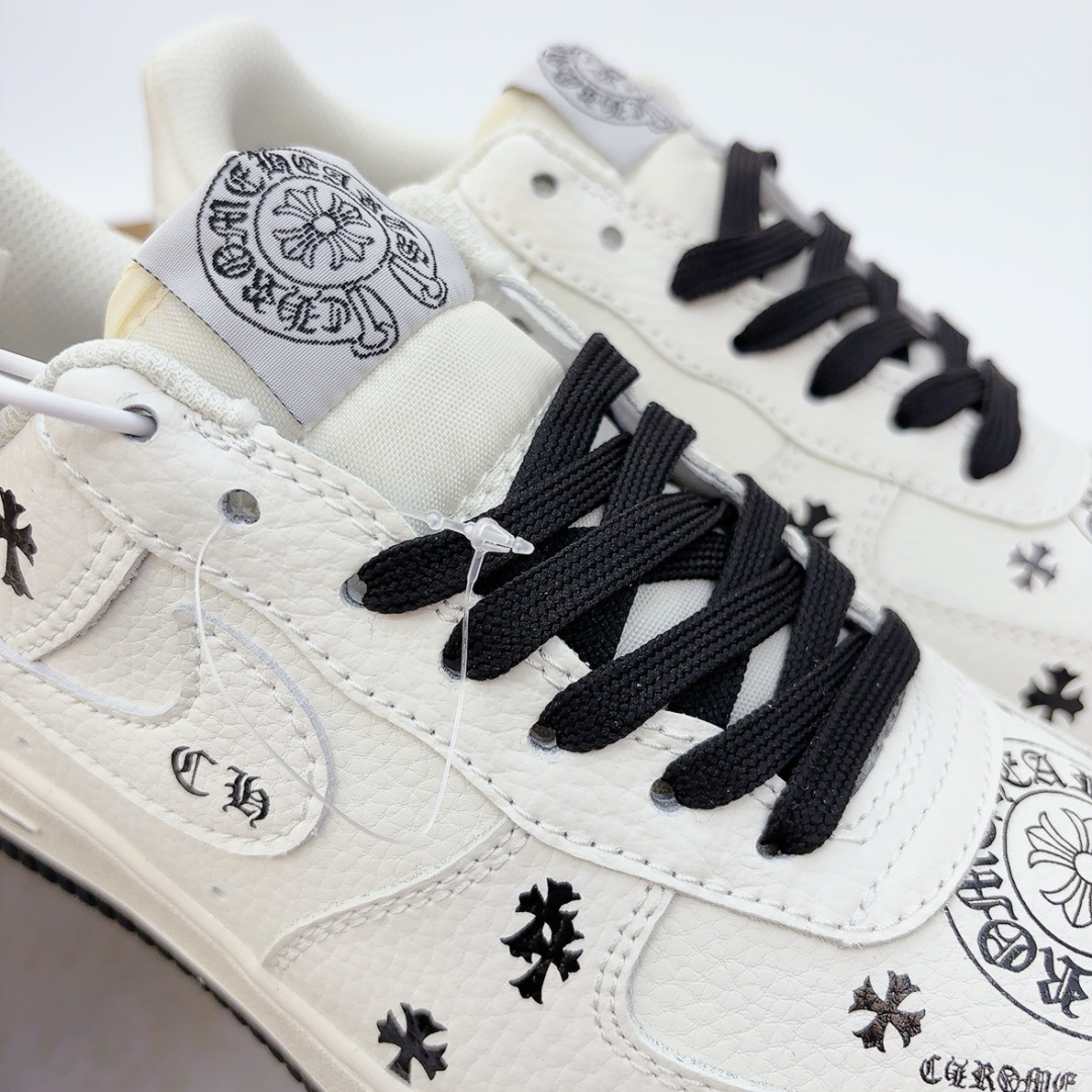 Giày Nike Air Force 1 Chrome Hearts White Black Siêu Cấp