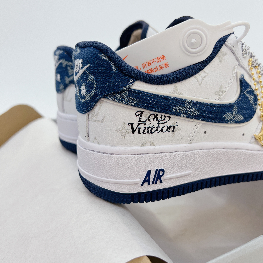 Gi&agrave;y Nike Air Force 1 Louis Vuitton Denim Thunder Si&ecirc;u Cấp
