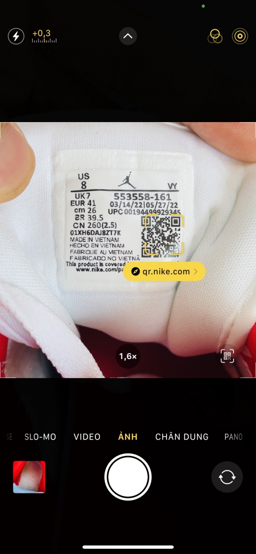 Giày thể thao nike jordan đỏ Rep 11