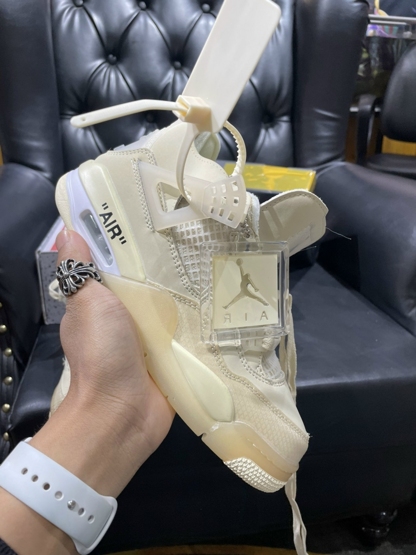 GIÀY NIKE AIR JORDAN 4 Retro Off-White Sail Siêu Cấp CỰC CHẤT