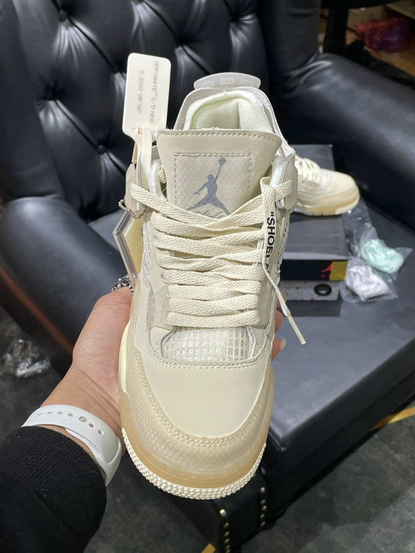 GIÀY NIKE AIR JORDAN 4 Retro Off-White Sail Siêu Cấp CỰC CHẤT
