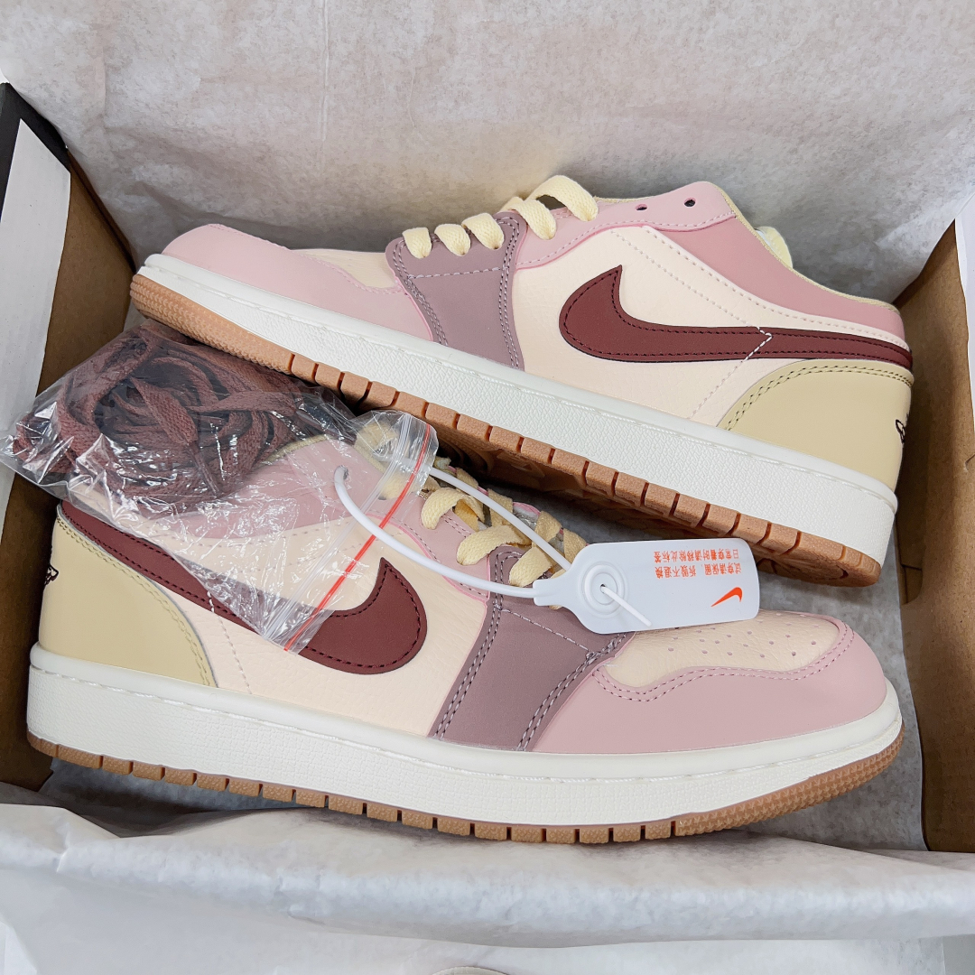 Giày Nike Jordan 1 Low Pink Brown siêu Cấp