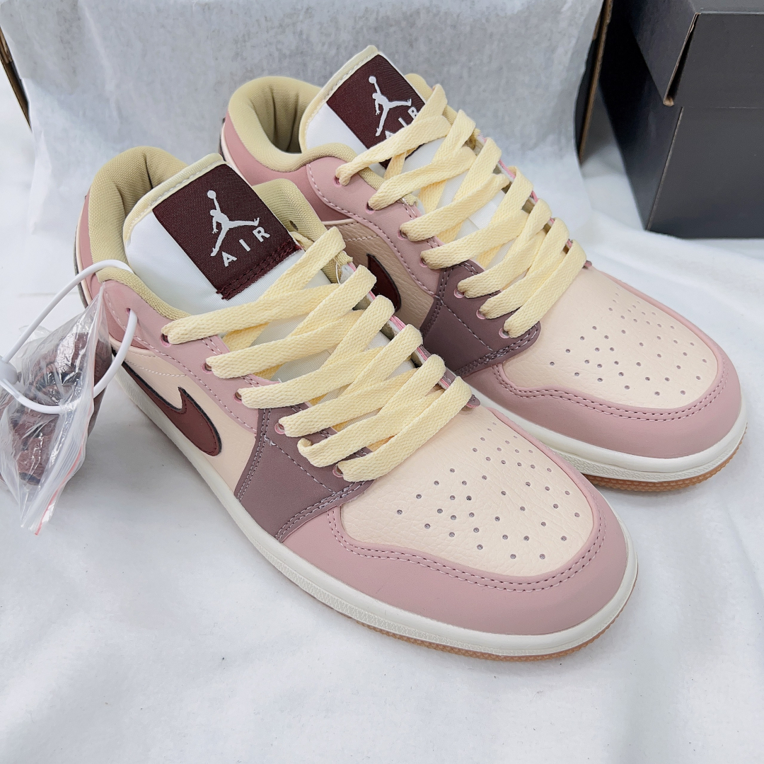 Giày Nike Jordan 1 Low Pink Brown siêu Cấp