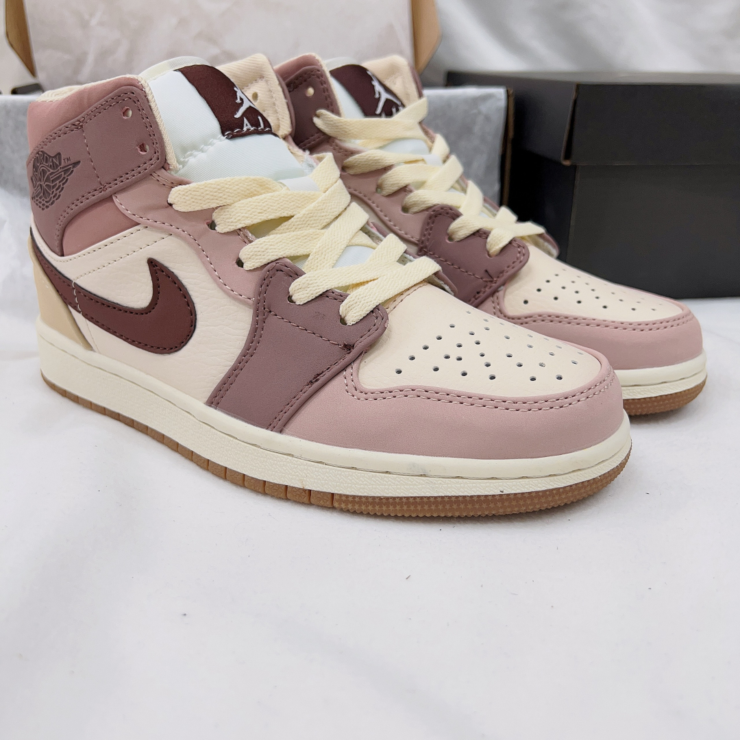 Giày Nike Jordan 1 Mid SE DArk Pony Smoky Mauve Siêu Cấp