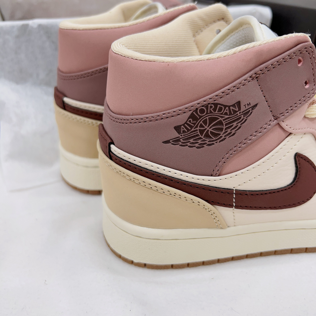 Giày Nike Jordan 1 Mid SE DArk Pony Smoky Mauve Siêu Cấp