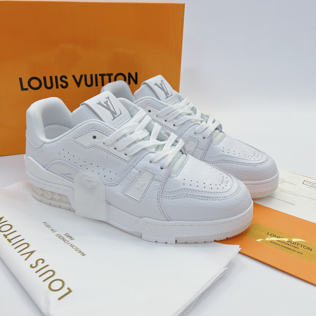 Giày Thể Thao Louis Vuitton LV Trainer White Siêu Cấp
