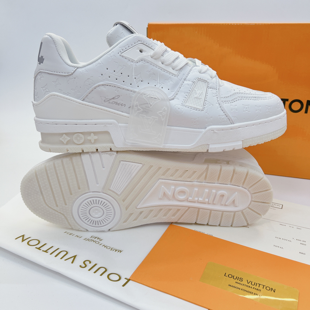 Giày Thể Thao Louis Vuitton LV Trainer White Siêu Cấp