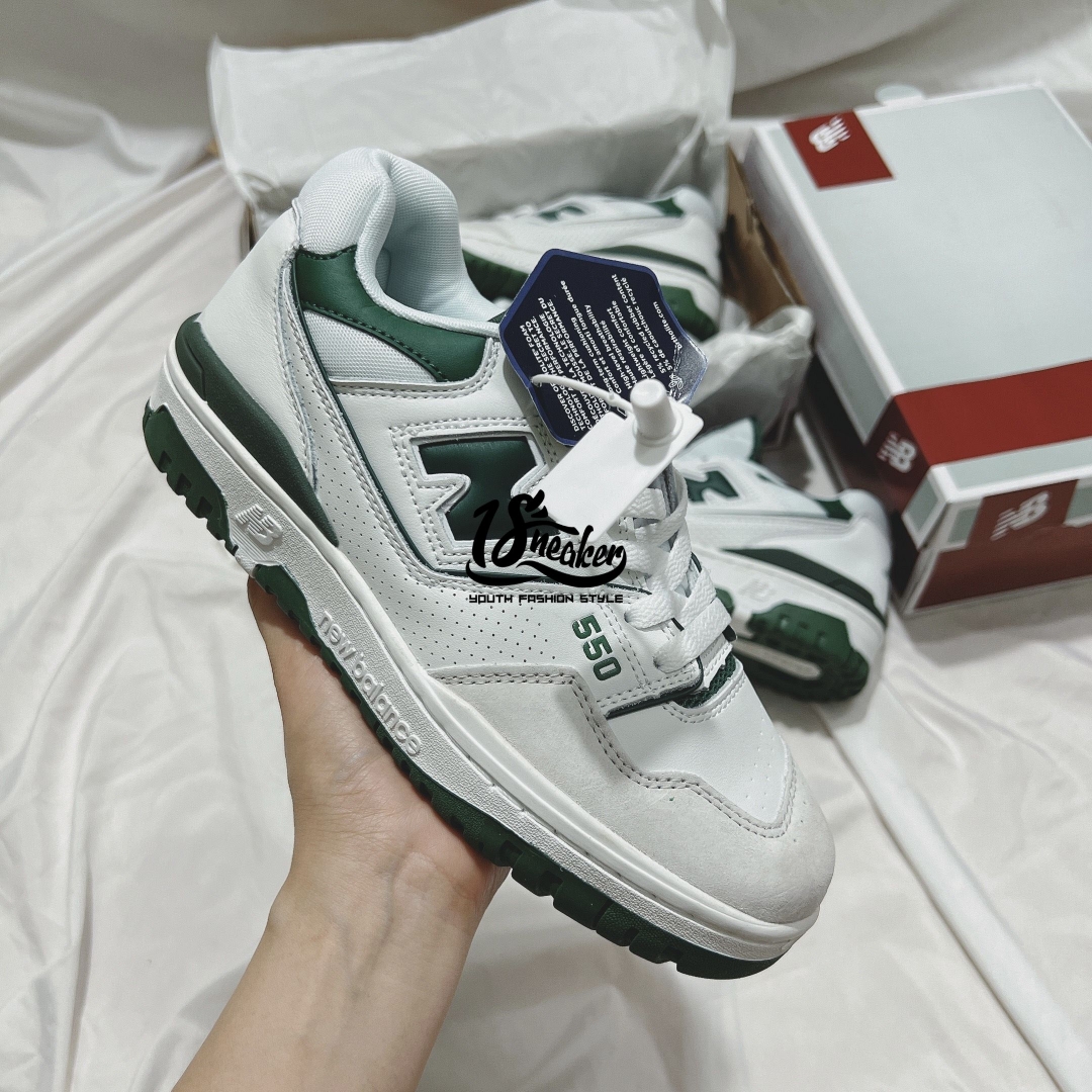 giay new balance 550 white green