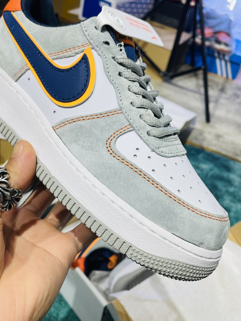 nike air force 1 xám xanh cam rep 11 siêu đẹp