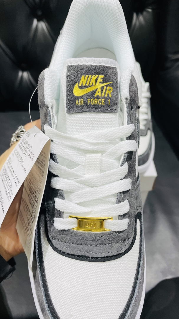 Nike Air Force 1 Da Lộn Xám Chuột Siêu Cấp