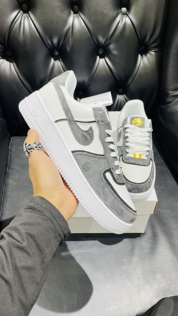 Nike Air Force 1 Da Lộn Xám Chuột Siêu Cấp