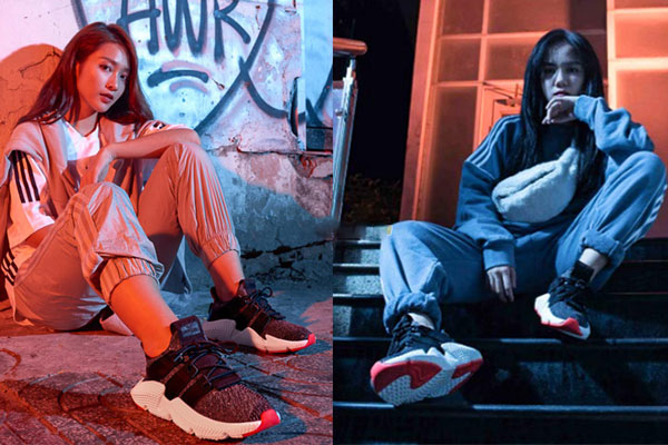 Đôi Prophere màu đỏ kết hợp với quần ống rộng