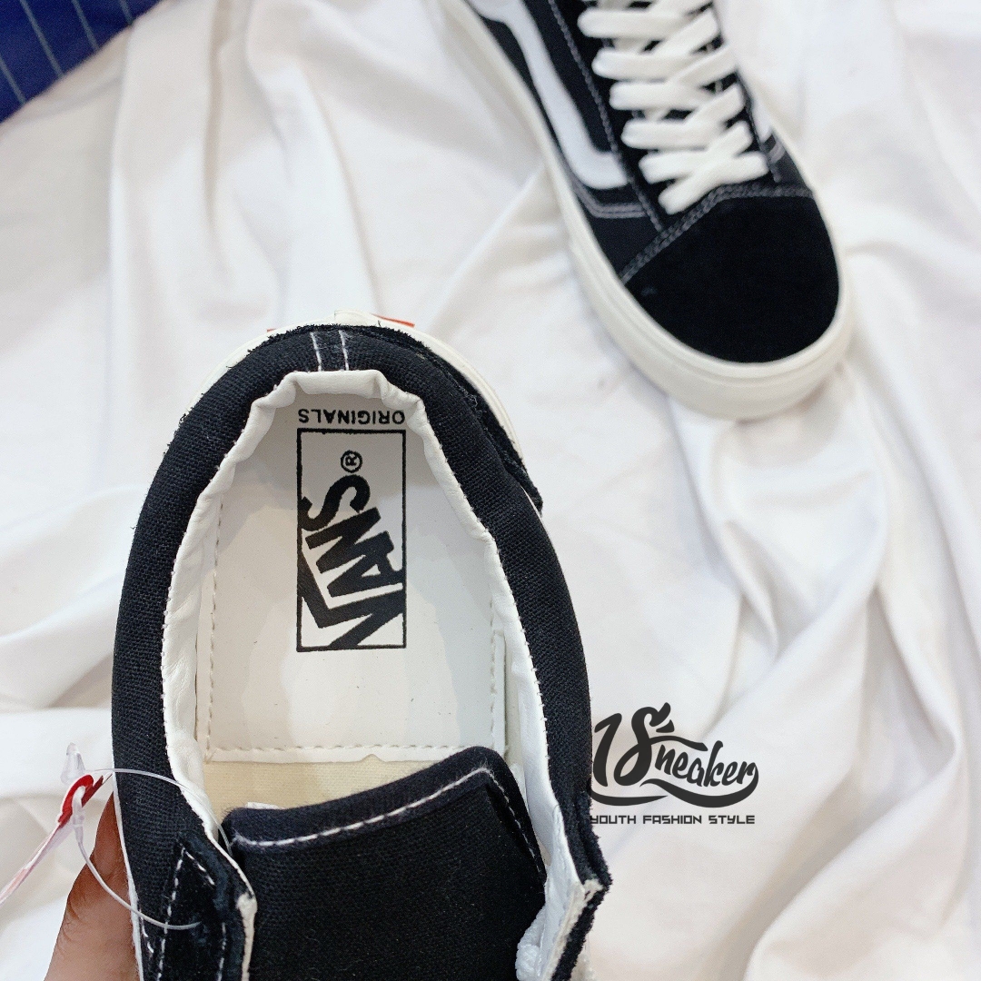 giày vans đen rep 11 và miêng lót huyền thoại