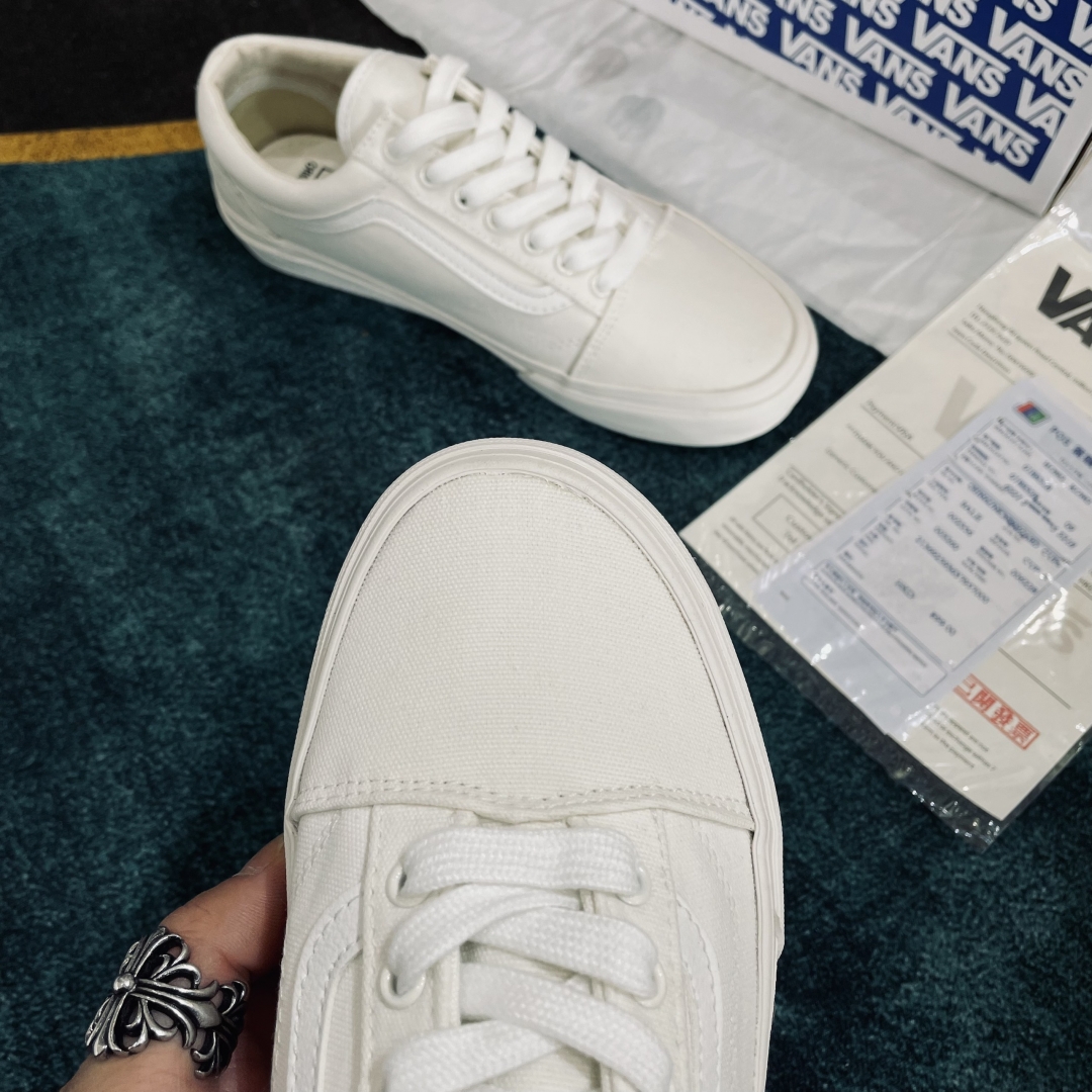 Giày Vans trắng rep 11 Old Skool True White Rep 11