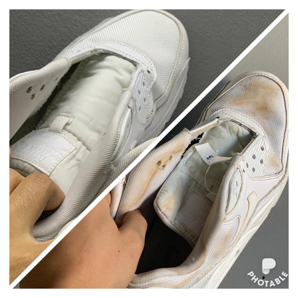 Vệ sinh giày sạch sẽ trước khi vẽ giày